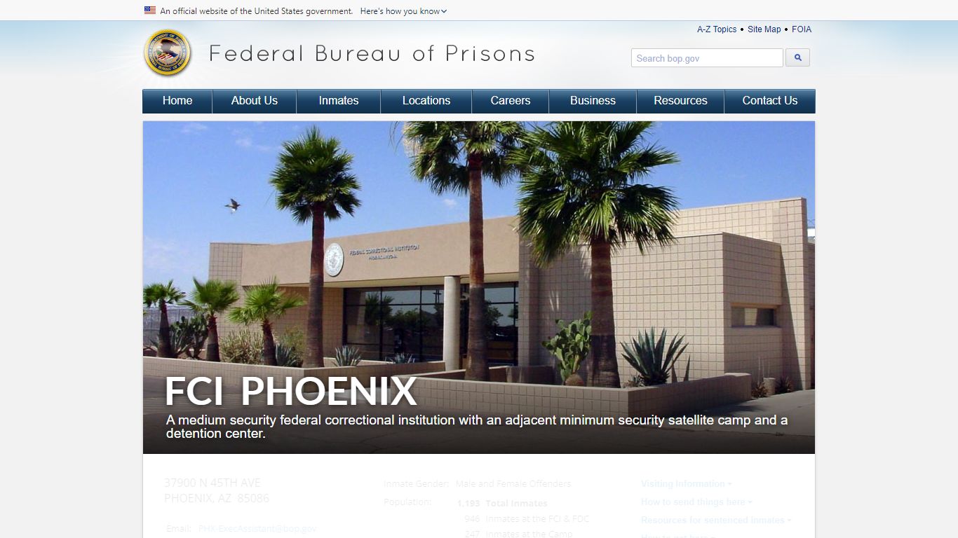 FCI Phoenix - BOP